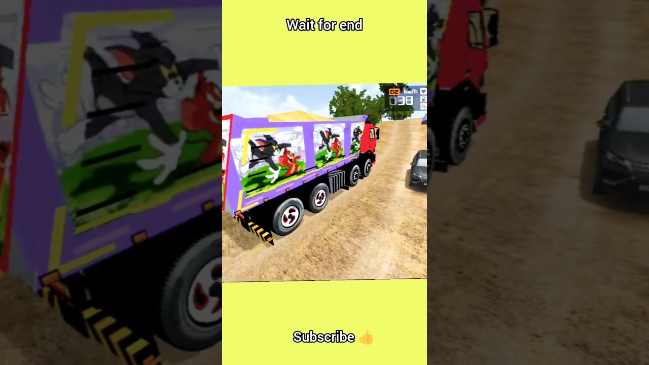 full loaded truck driving dangerous off-road game play