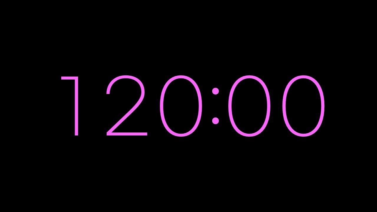 120 Minute Timer / 2 Hours - Pink
