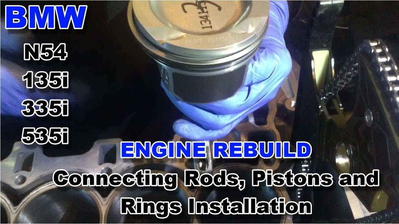 42 BMW 135i N54 E82 - Engine Rebuild - Connecting Rods, Pistons and Rings Installation