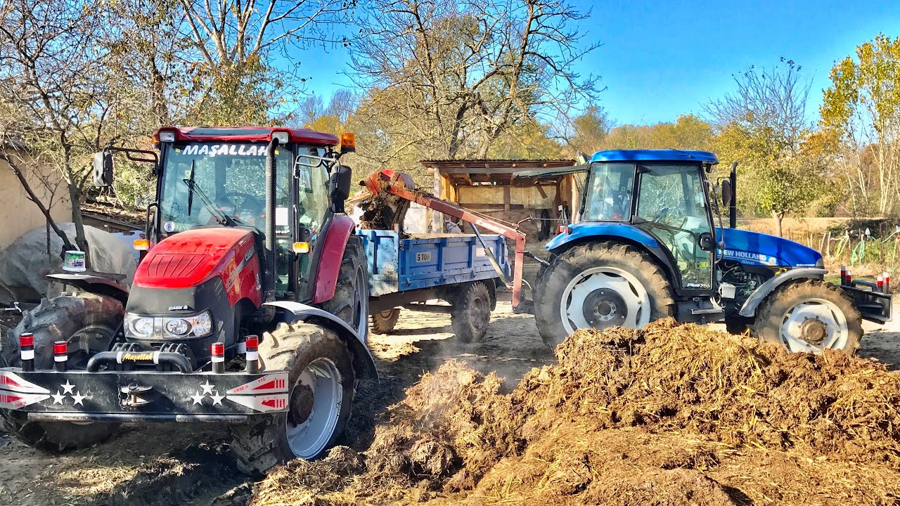 ORGANİK HAYVAN GÜBRESİ ÇEKİYORUZ | NEW HOLLAND TD90D - CASE JX110
