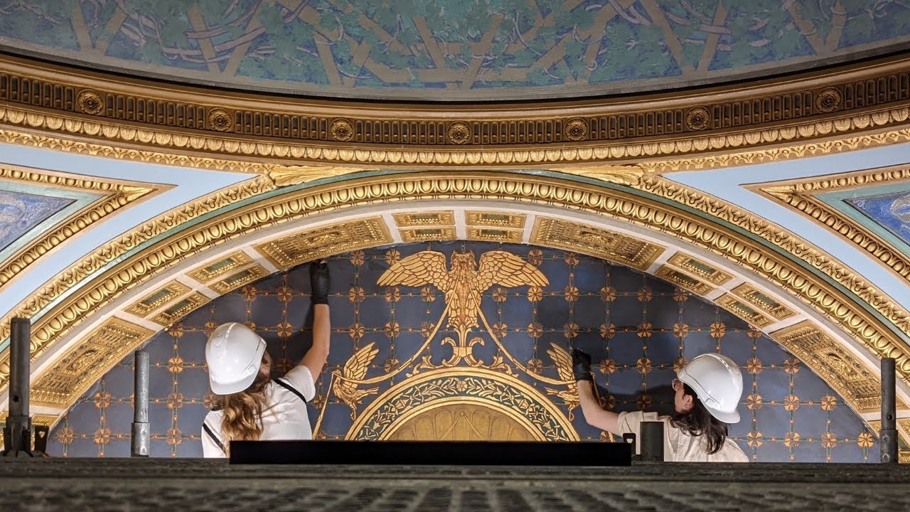 Garnsey Mural Conservation Project Update: Summer 2021 Interns
