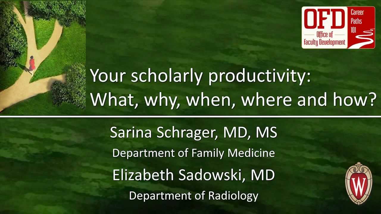 Your Scholarly Productivity