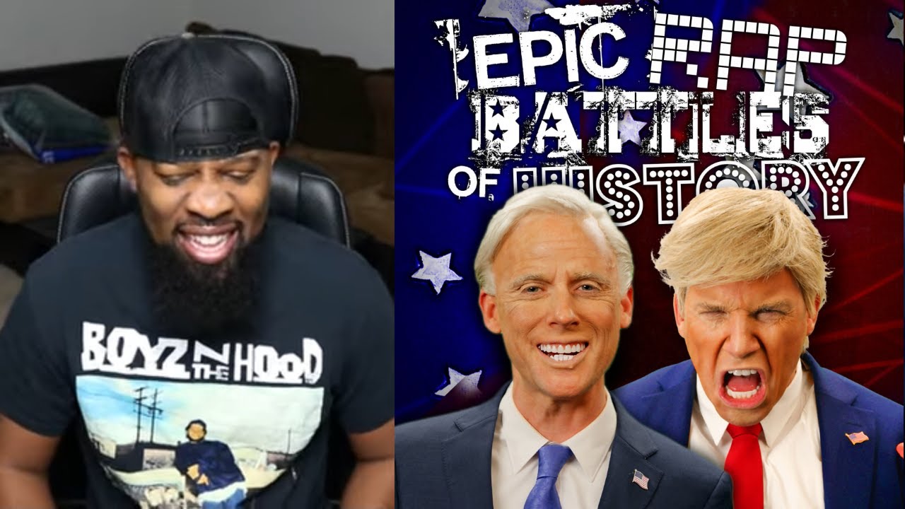 Donald Trump vs Joe Biden. Epic Rap Battles Of History - crazy REACTION