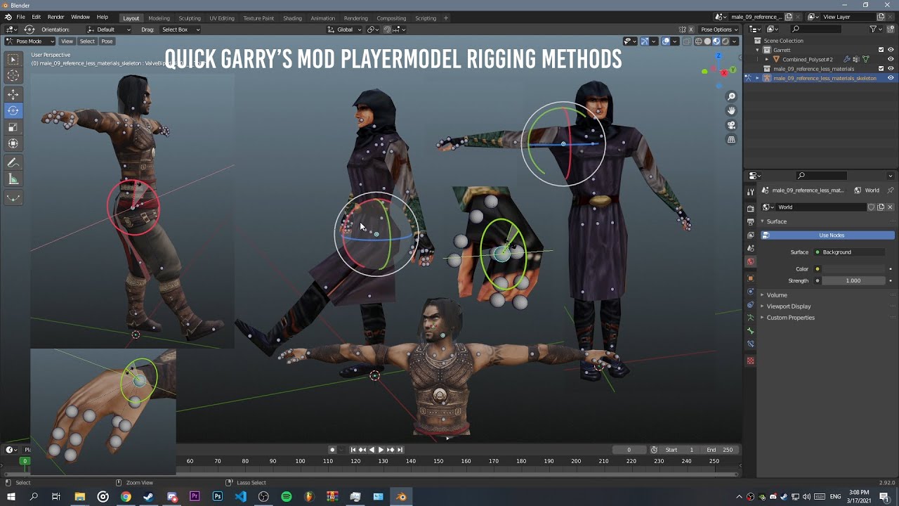 Two Quick Methods to Rig A Playermodel for Garry's Mod in Blender 2.92