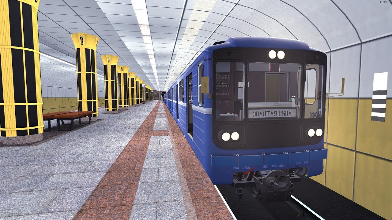 Новосибирское метро в Garry's mod metrostroi. Поездка по Дзержинской линии.
