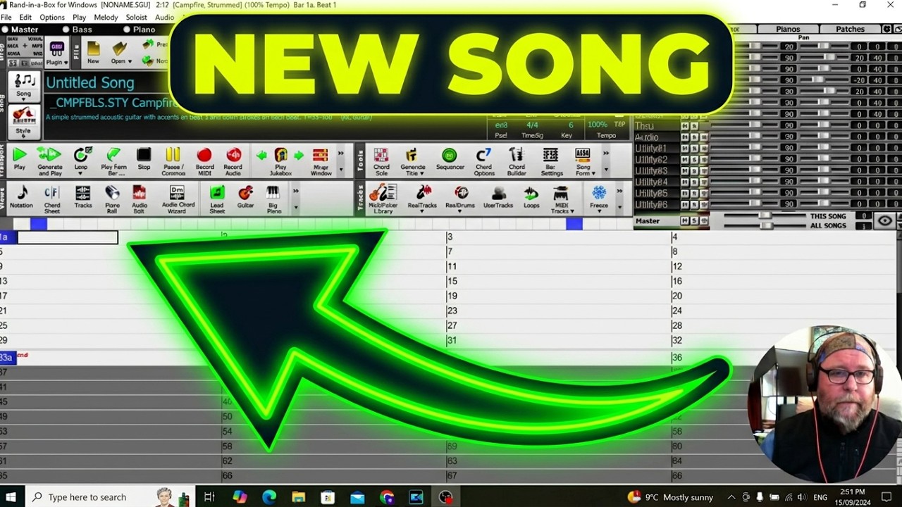 Starting A New Song In Band In A Box