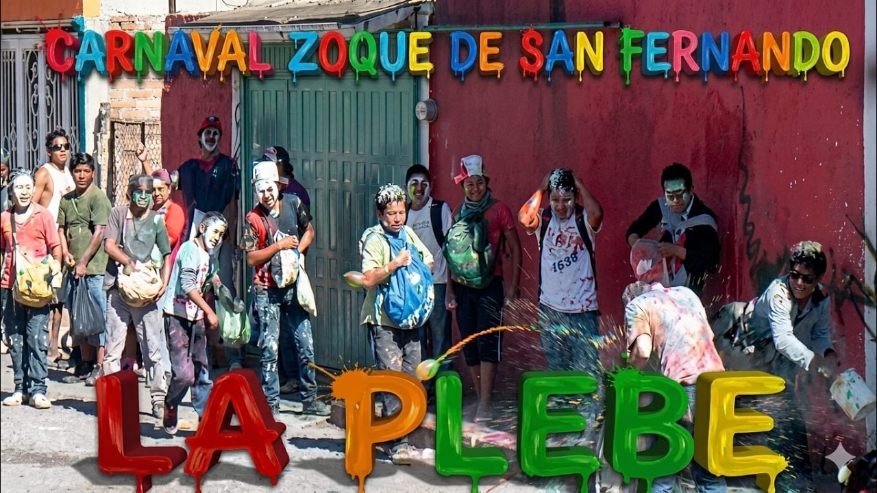 CARNAVAL ZOQUE DE SAN FERNANDO. CHIAPAS. GUERRA DE GLOBOS CON LA PLEBE. FEBRERO 2015