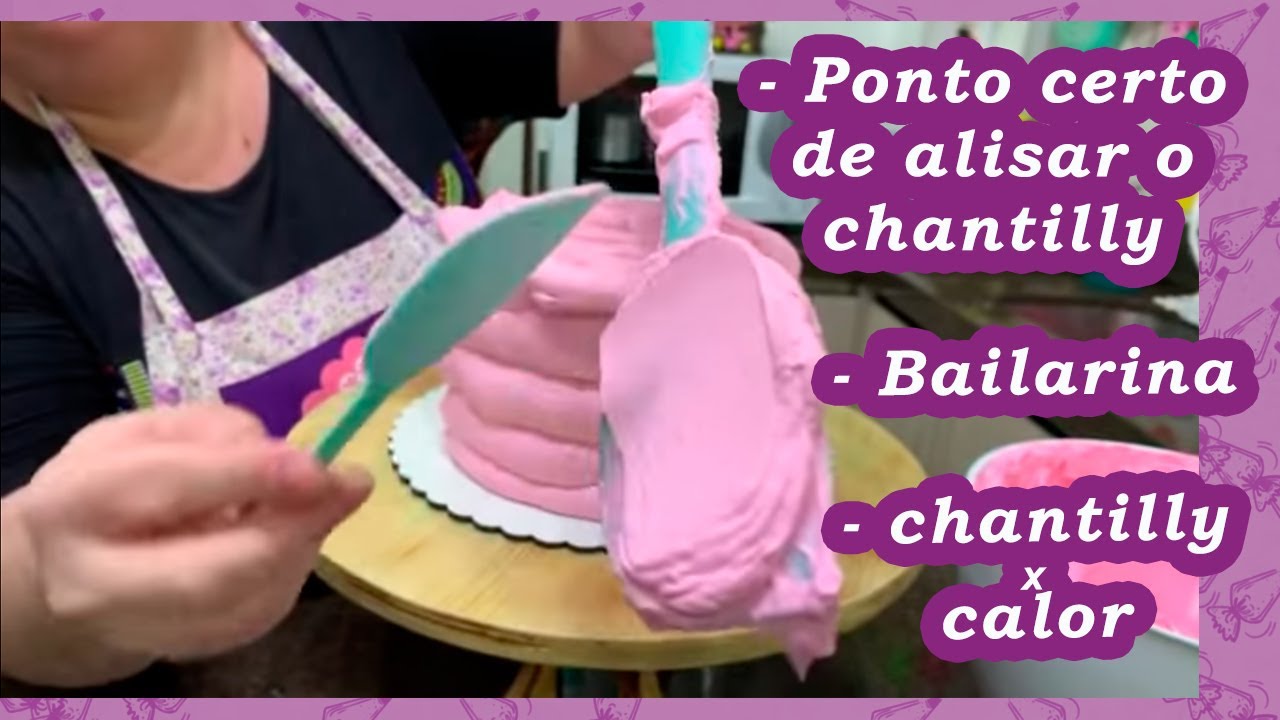 Veja o ponto do chantilly para alisar o bolo e + dicas