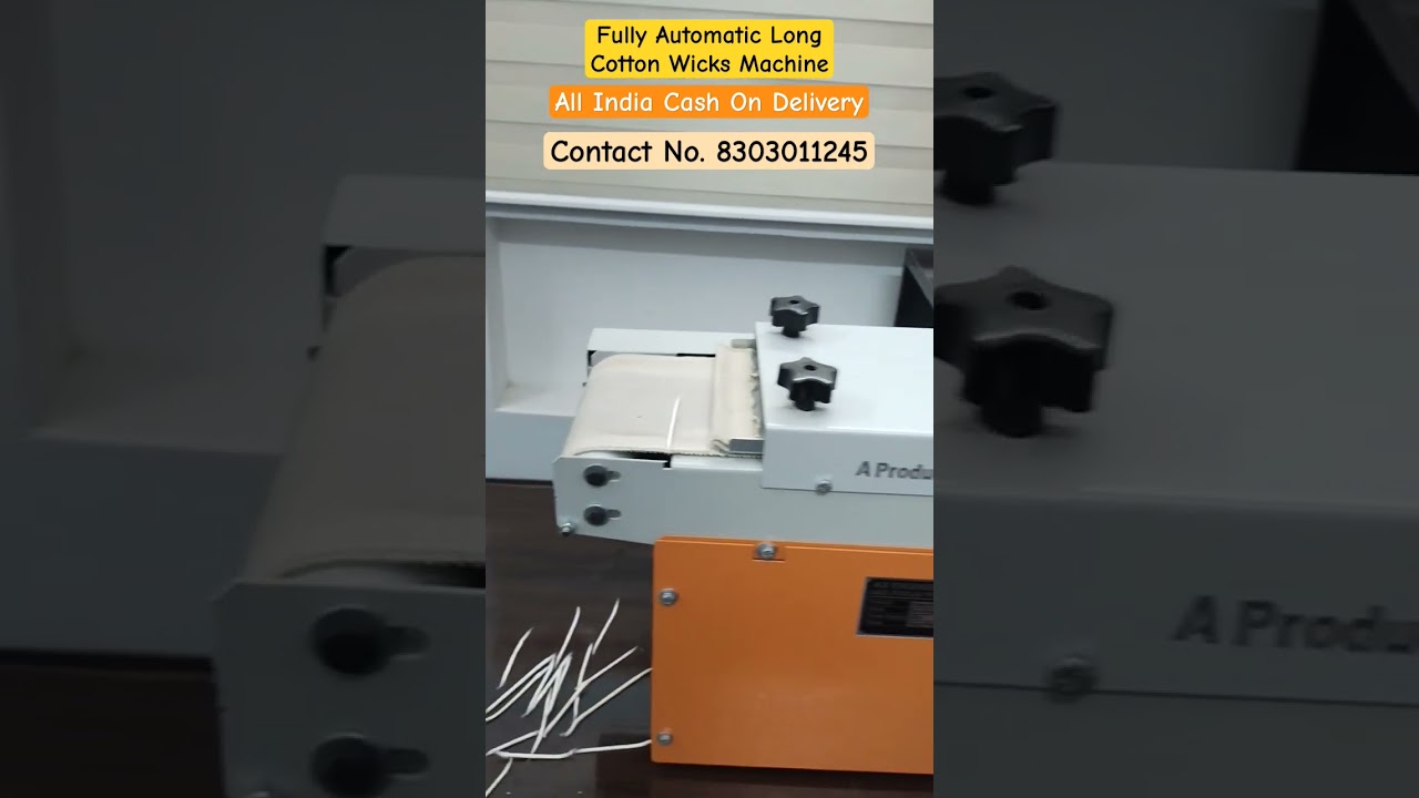 fully automatic long cotton wicks machine | long cotton wick making machine | samai vat #shorts