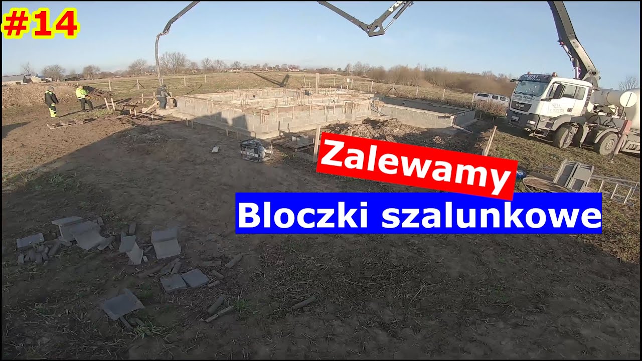 14. BLOCZKI/ PUSTAKI SZALUNKOWE - zalewanie ścianek fundamentowych  🏡Dom w Kortlandach 4g2🏡