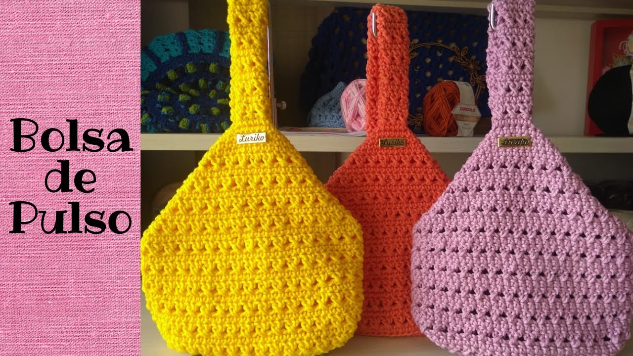 Bolsa de pulso de crochê