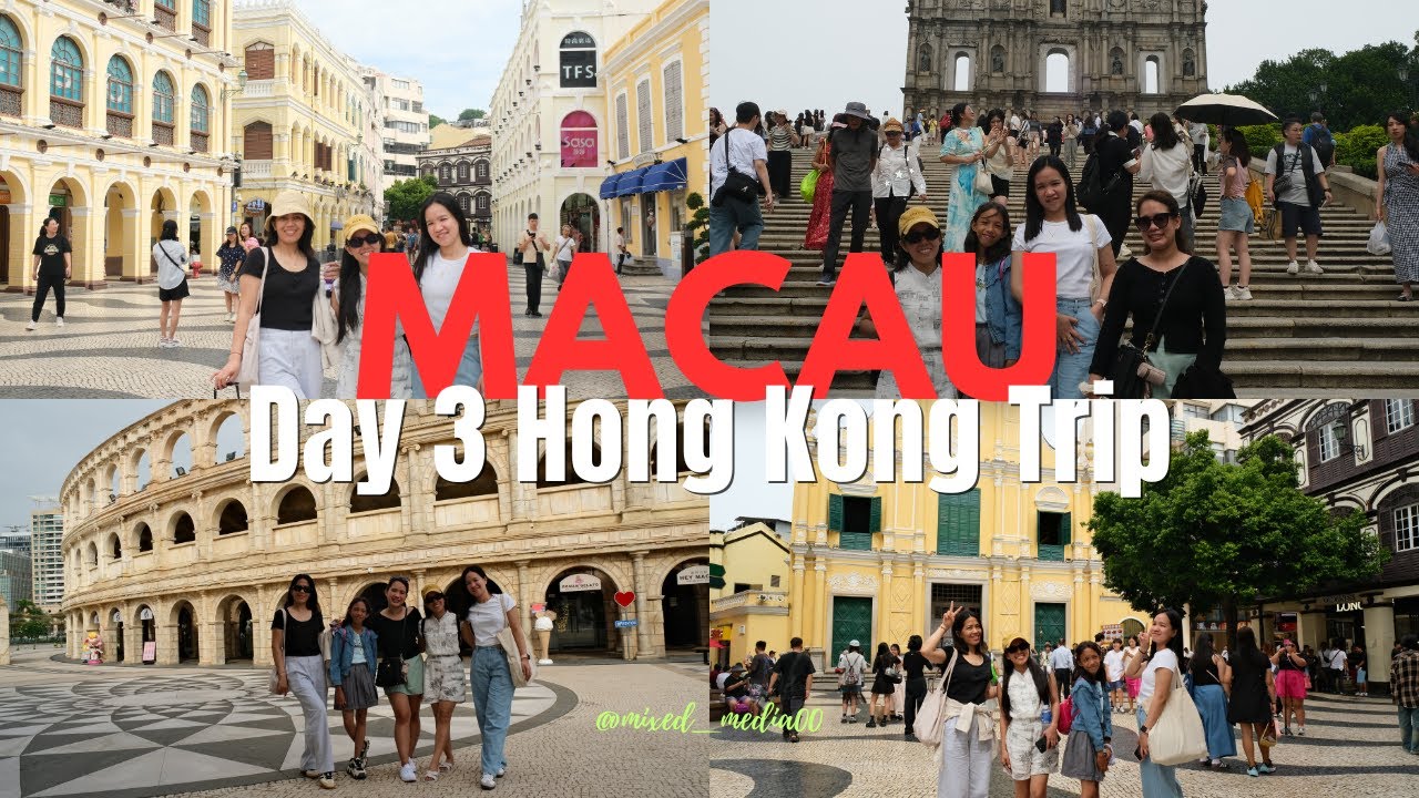 Day 3 Hong Kong | Macau | Free Ferry HK to Macau | Senado Square | The Ruins | Day Tour | HZMB Bus