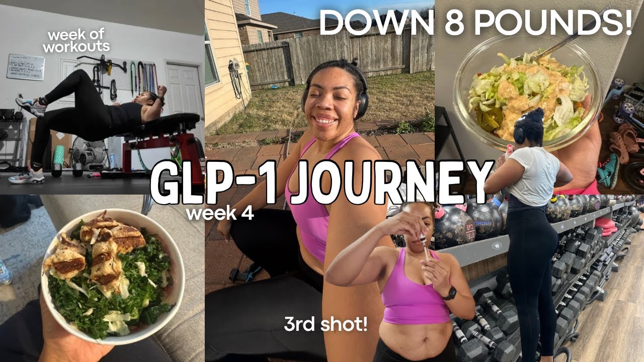 GLP-1 Journey WEEK 04: new low weigh in, week of workouts, tirzepatide symptoms, 10k steps & more