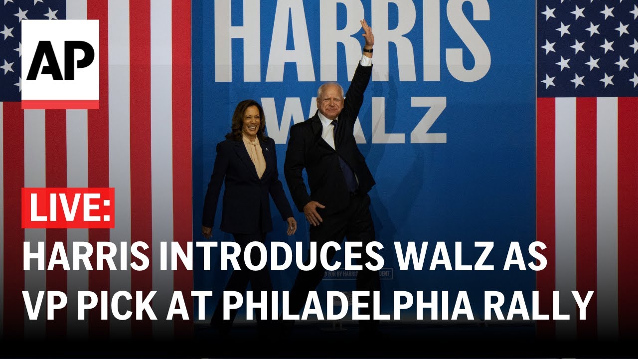 LIVE: Kamala Harris introduces Tim Walz as VP pick at Philadelphia rally