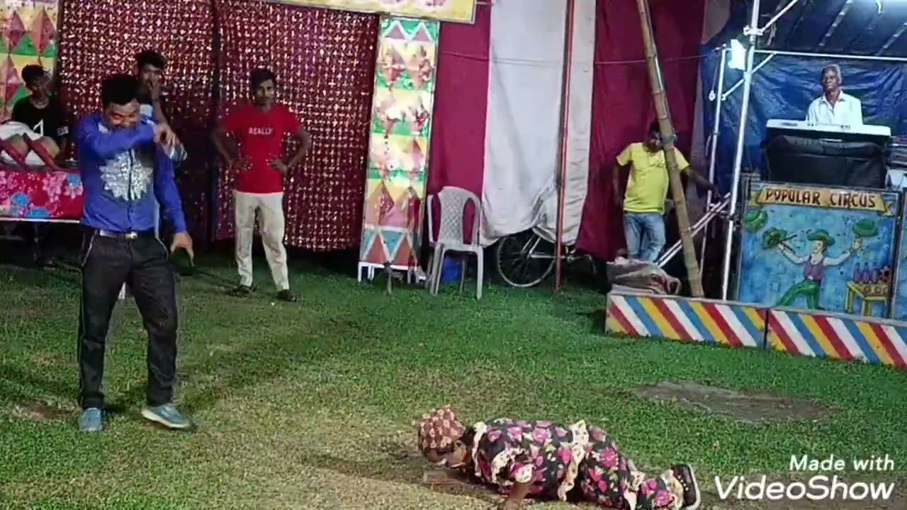 Popular circus is currently in front of Maa Durga Temple in Bholagachh.