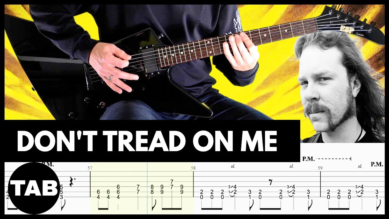 DON'T TREAD ON ME Metallica Guitar TAB | Cover | Lesson | Tutorial
