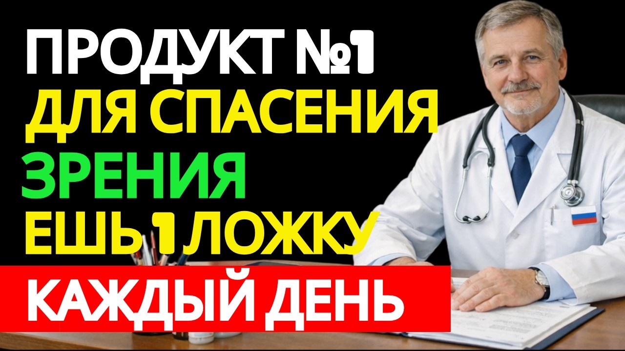 Всего 1 Ложка в День, чтобы Вернуть Зрение после 60, 70, 80 лет (Устраняет потерю зрения)