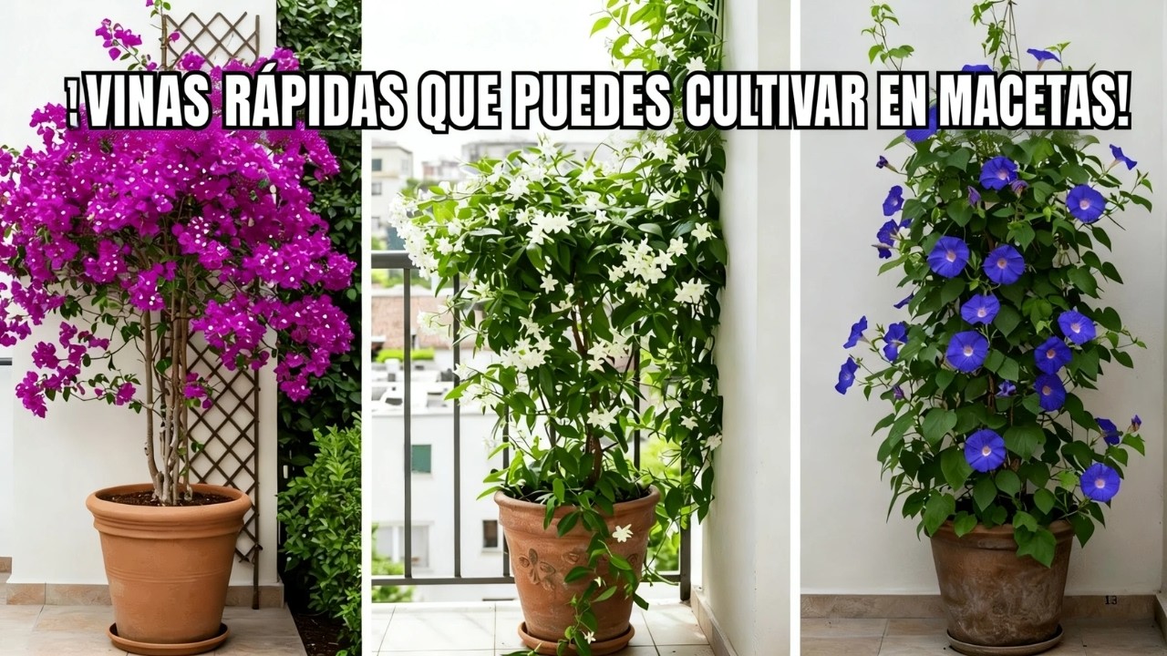 Las 7 mejores plantas trepadoras que crecen como locas en recipientes/macetas