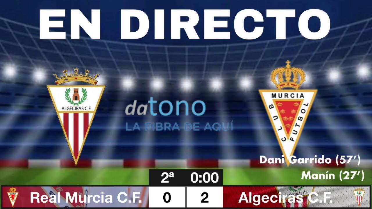 EN DIRECTO: Real Murcia @AlgecirasCF desde el estadio Enrique Roca con la narración de Carlos Pérez