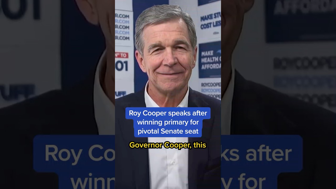 Roy Cooper speaks after winning primary for pivotal Senate seat