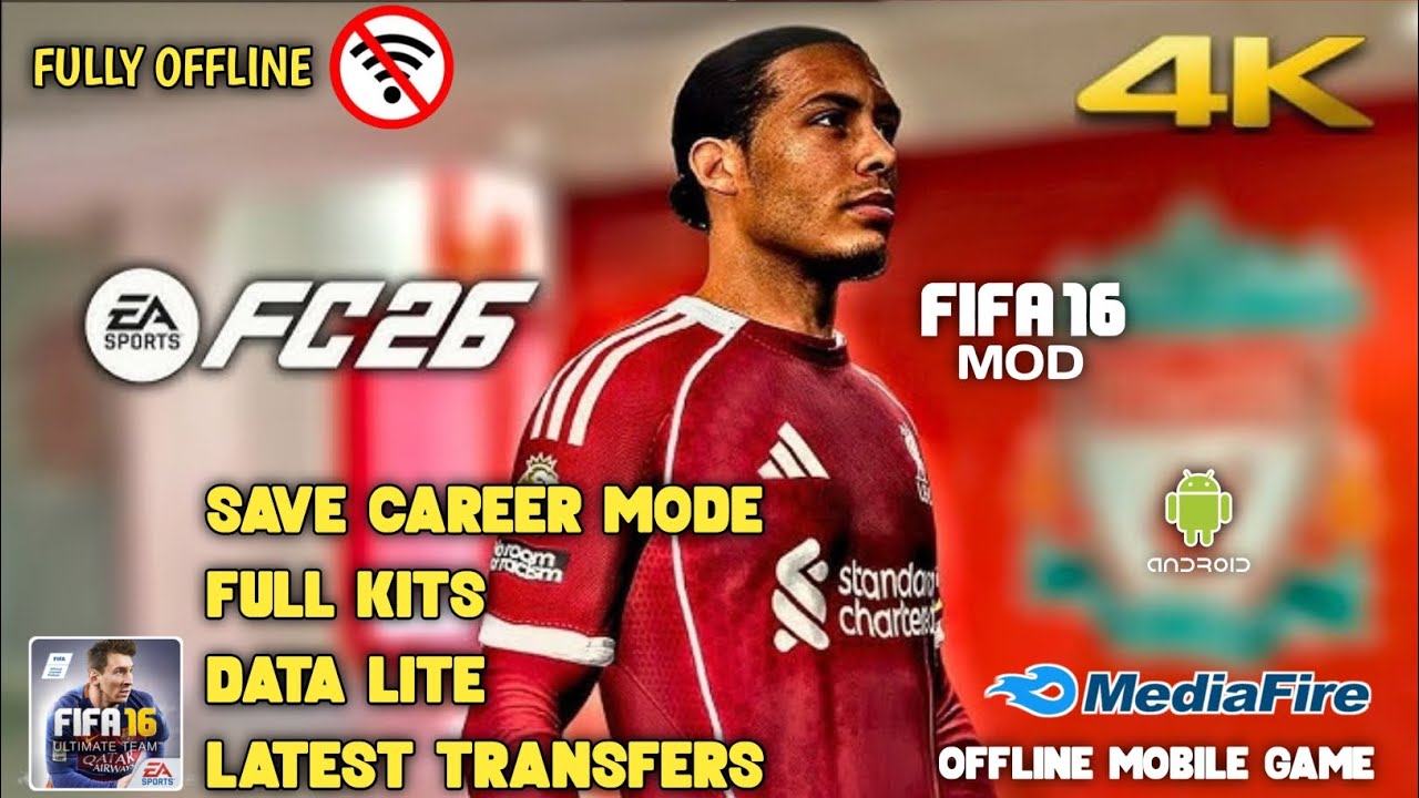 FIFA 16 MOBILE MOD FC26 ANDROID APK OBB DATA OFFLINE MEDIAFIRE 
