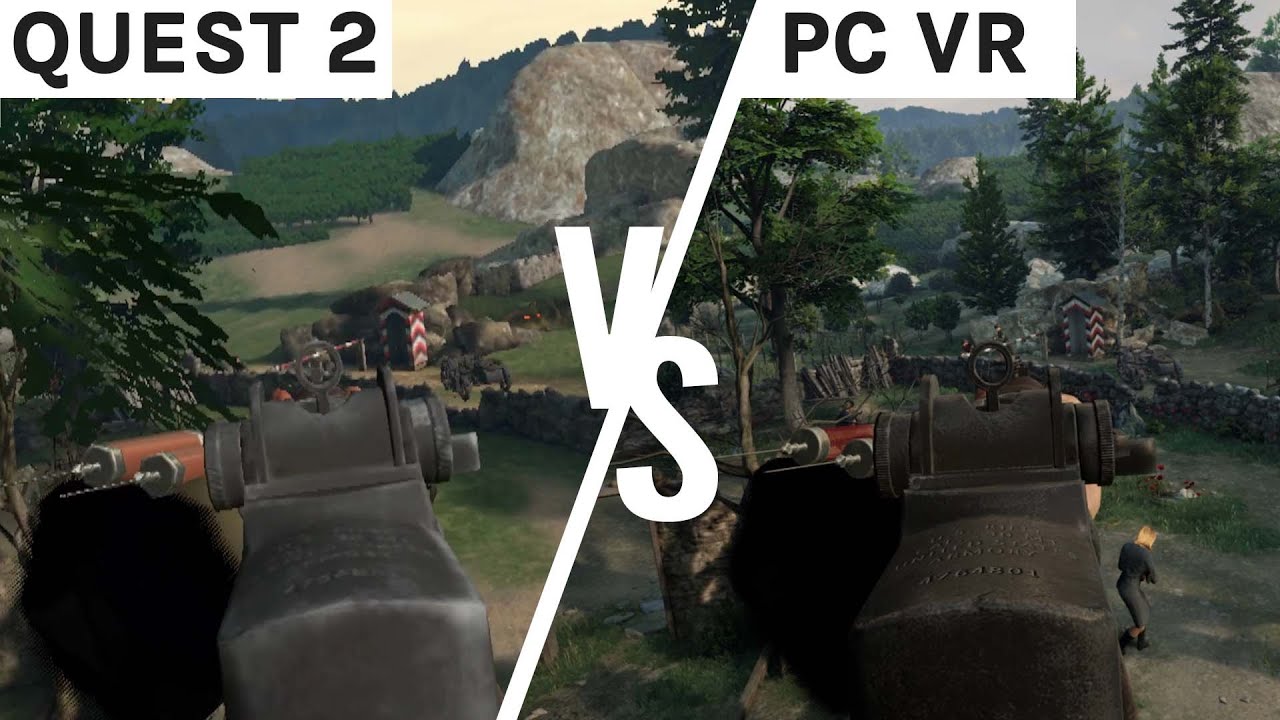 Medal of Honor VR Graphics Comparison - Oculus Quest 2 vs PC VR