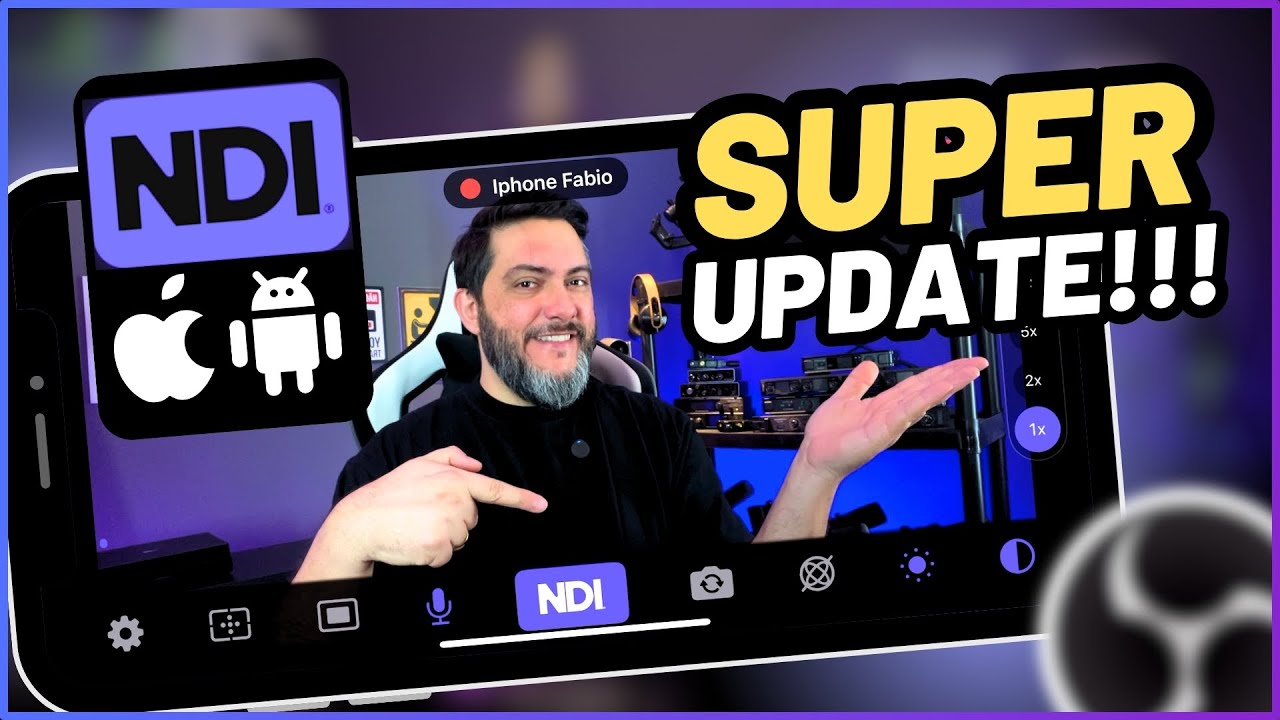 🔥NDI HX ATUALIZADO! Celular iOS e Android como Câmera na Live!!! Adeus Webcam Cara!