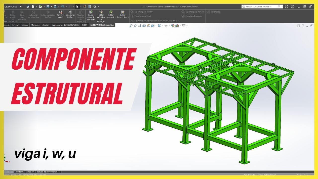 COMPONENTE ESTRUTURAL SOLIDWORKS   ESBOÇO 3D