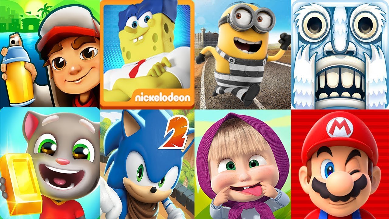 Masha Run vs Talking Tom Gold Run Subway Surfers Temple Run 2 Minion Rush Looney Tunes Zombie Run