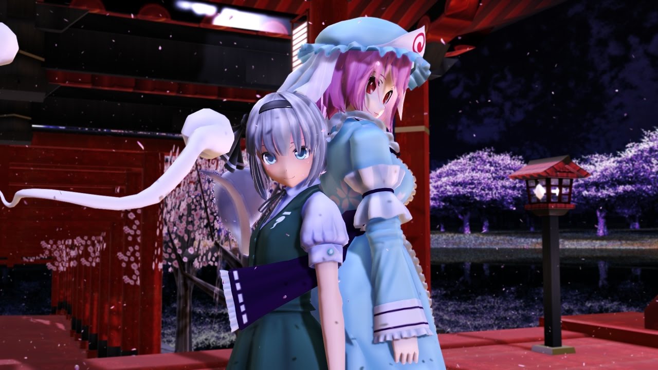 【東方MMD】幽々子と妖夢で「Bad Apple!!」