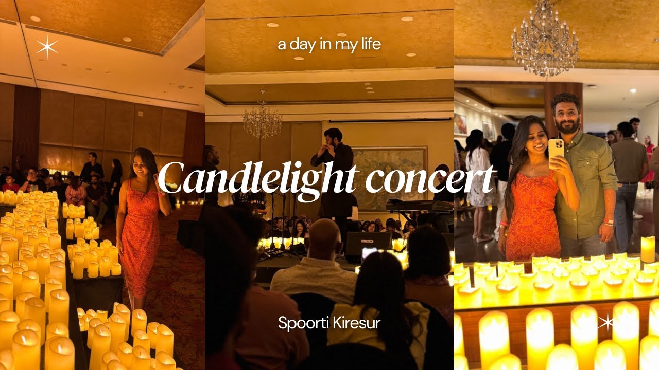 Candlelight concert in Hyderabad🕯️ | Nightime Skincare | Spoorti Kiresur