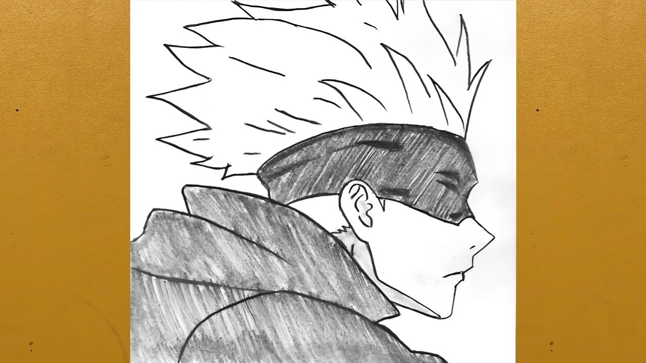 How to Draw Gojo Satoru Side Face || Easy drawing ideas for beginners || Beginners drawing