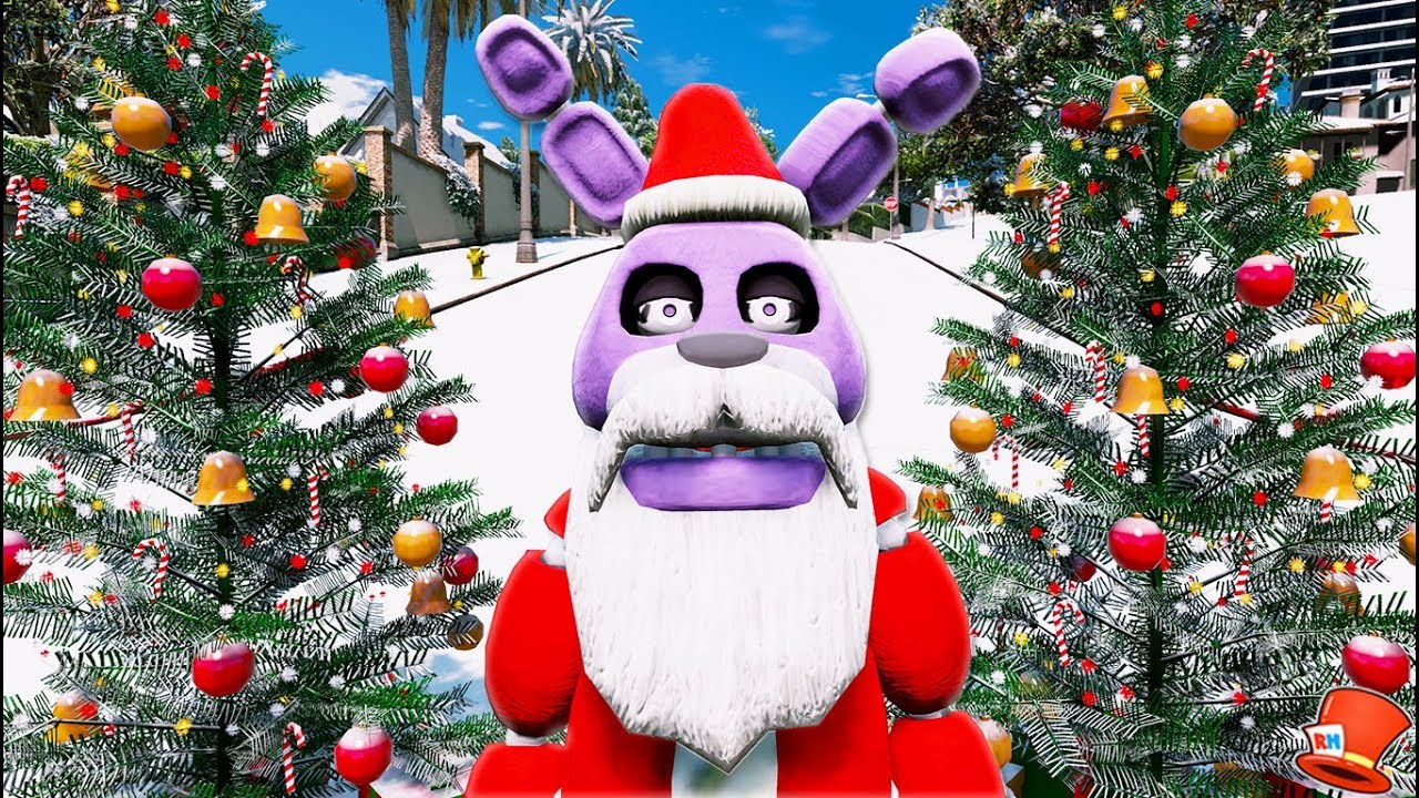 NEW SANTA BONNIE CHRISTMAS ANIMATRONIC! (GTA 5 Mods FNAF RedHatter)