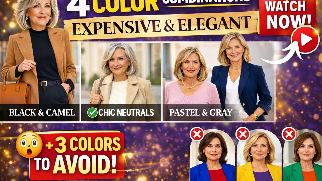 “4 Color Combinations That Make You Look Expensive & Elegant | Women’s Fashion Over 50”