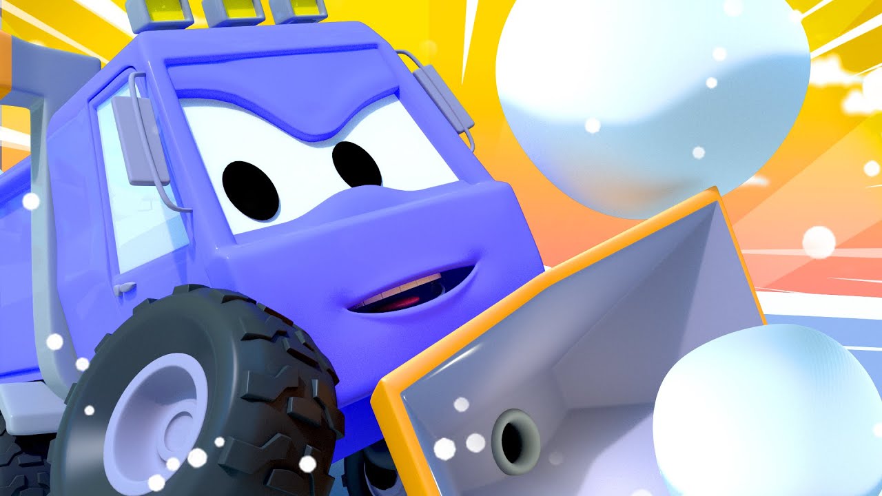 Troy The Train - Sam the snow plow - Car City ! Train Cartoon for children