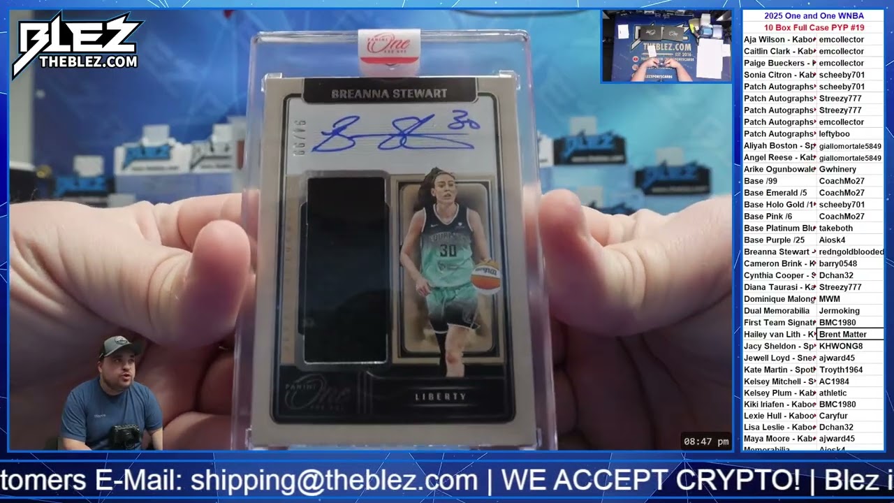 2025 Panini One & One Hobby WNBA 10 Box Full Case Break #19 Pick Your Parallel