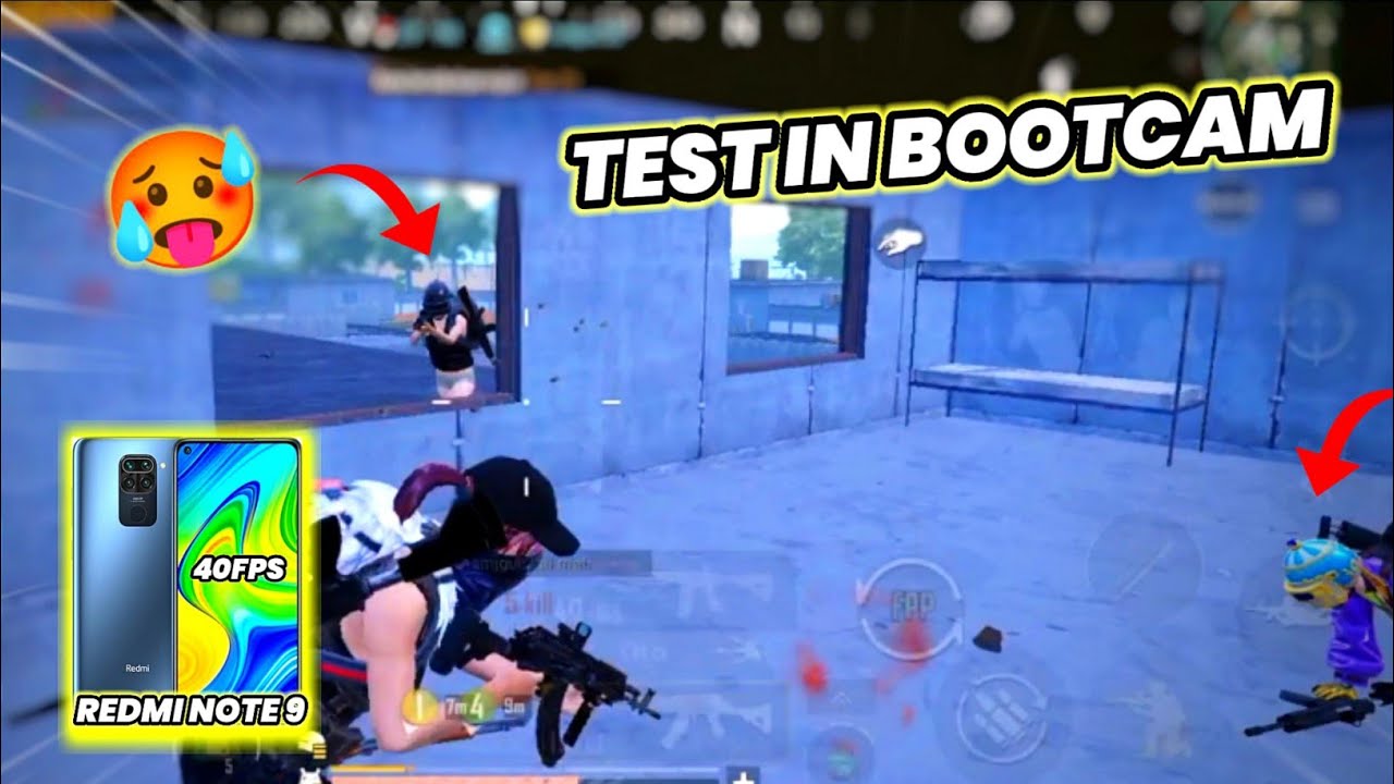 Test in Bootcam Redmi Note 9 Pubg Mobile 1.9 🔥