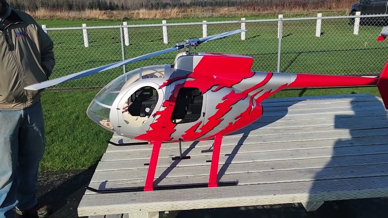 JOHN VHRC AND HIS GIANT SCALE HELI  MAIDEN FLIGHT
