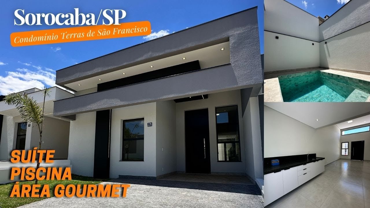 Sorocaba/SP- Condomínio Terras de São Francisco-  Piscina, Suite, área gourmet e muito mais!