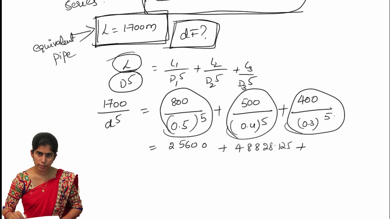 solved problem on equivalent pipe || fluid mechanics || etution