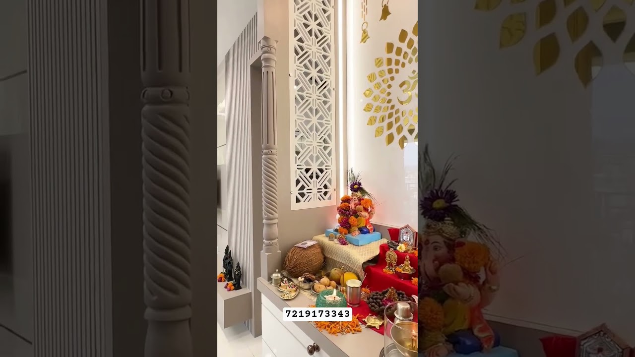 🛕 Mandir Design | Pocket Door Temple | Latest Acrylic Temple Unit &ndash; 2.6 x 7 ft #8850464134 #mandir