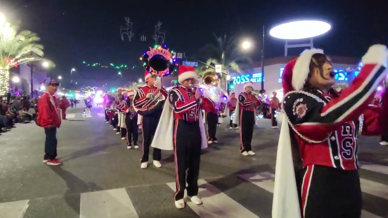 BHS 12-09-23 Huntington Park Christmas - HP Parade Banning High School Marching Pilots