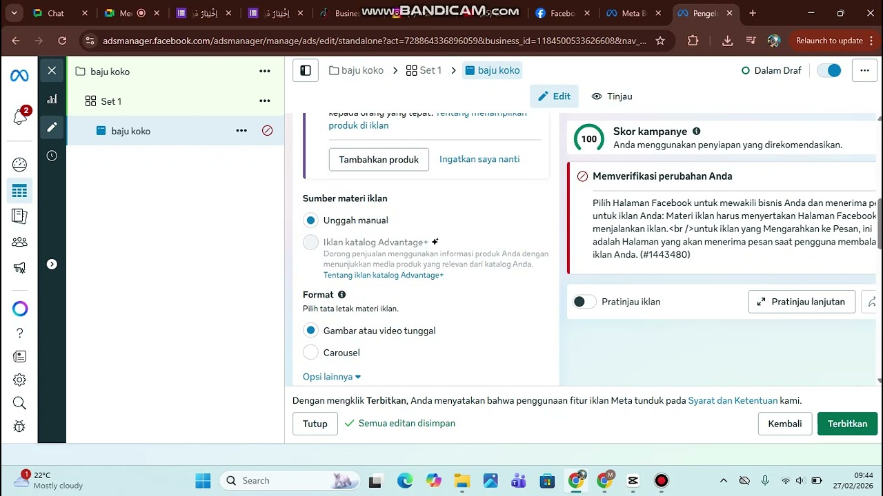 Tutorial Setting Iklan Landing Page