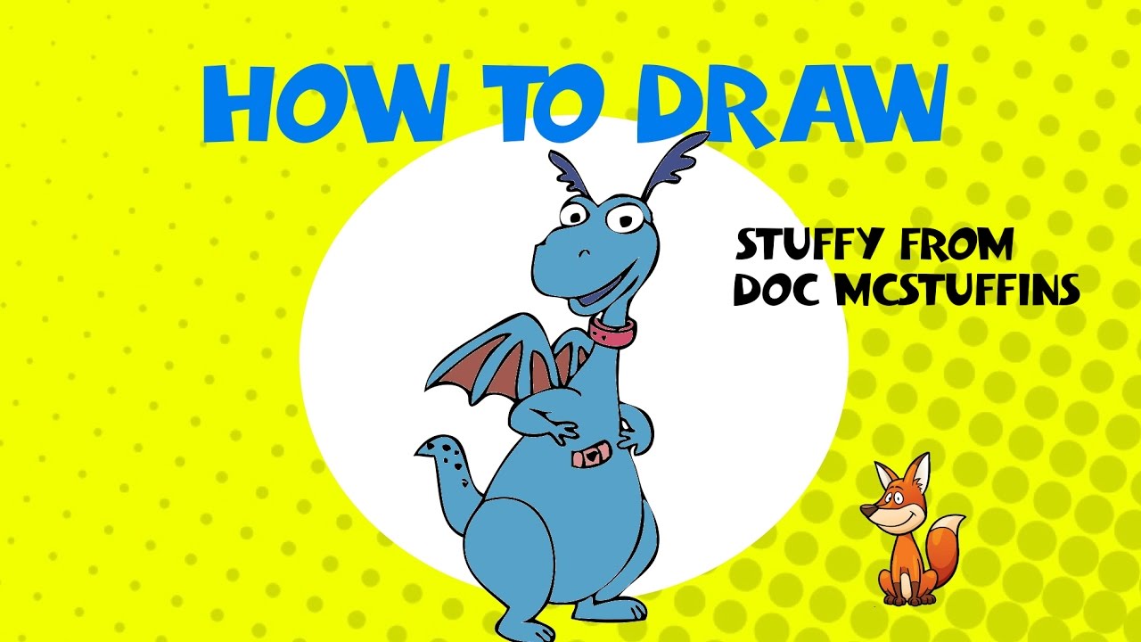 How to draw Stuffy from Doc McStuffins - Learn to Draw - ART LESSONS