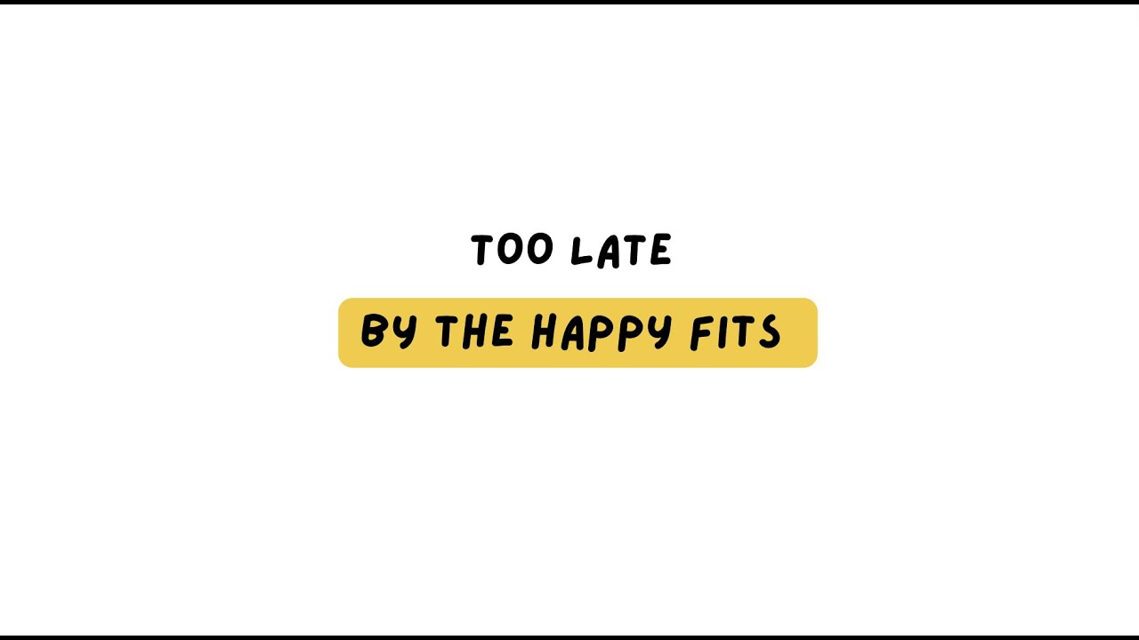 KARAOKE+ Lyrics - Too late by The Happy Fits