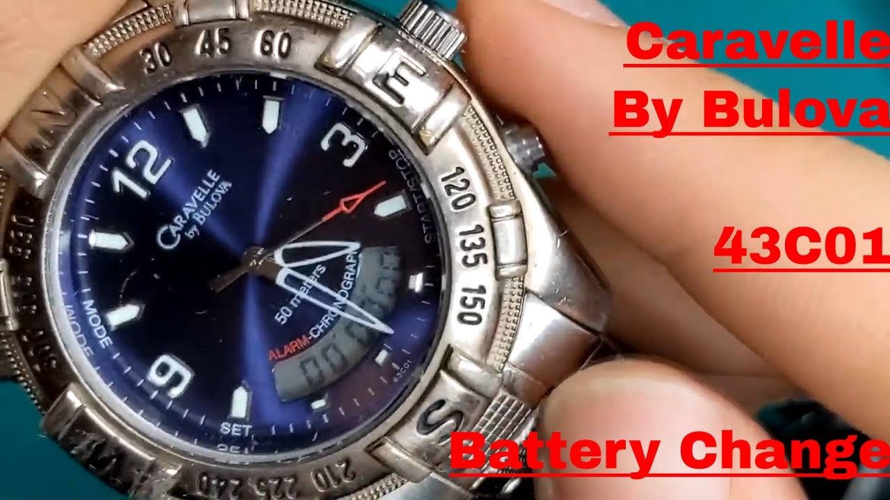 Vintage Caravelle By Bulova Chronograph 43C01 Battery Replacement
