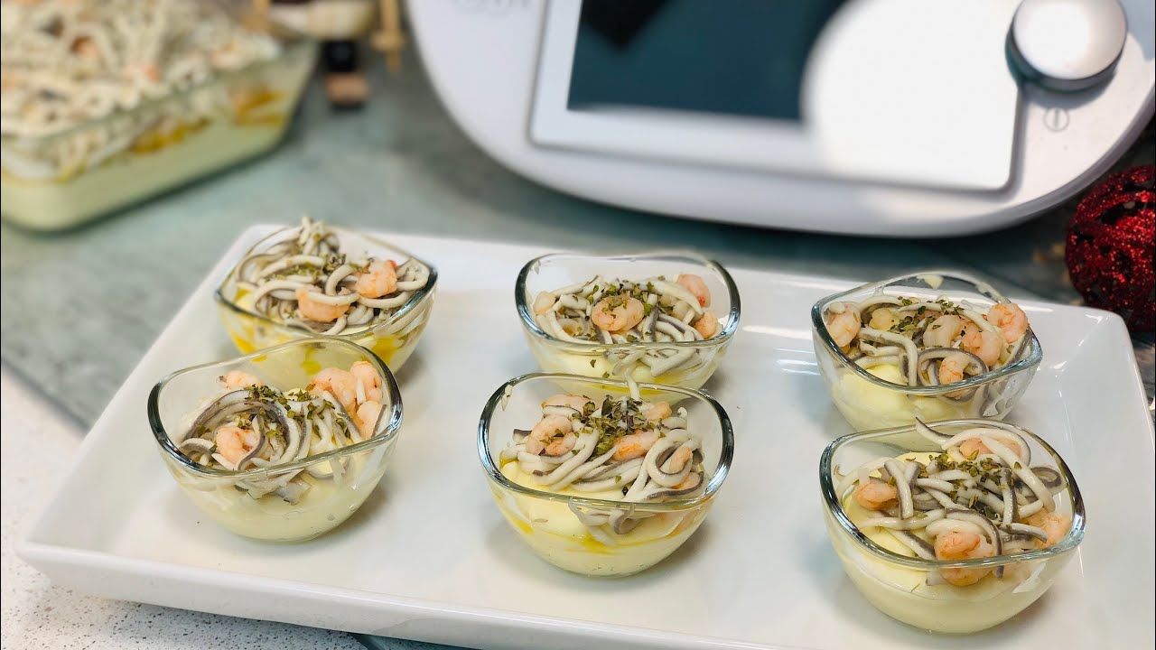 EMULSIÓN DE PATATAS con GULAS y GAMBAS THERMOMIX