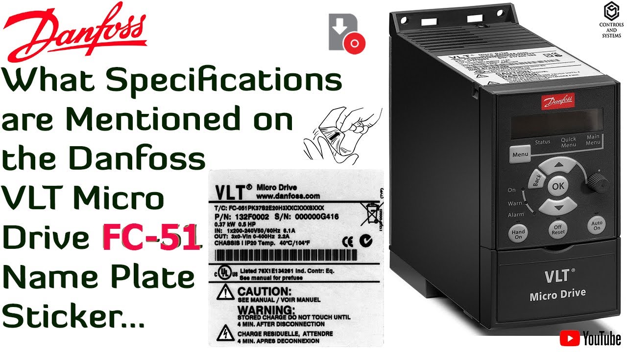 Danfoss VLT Micro Drive FC 51 Nameplate Details Explained 🔍 | Complete Guide 📚