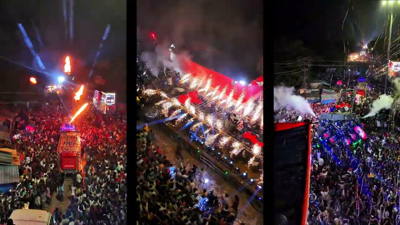 Bhadranee music super #sfx show in khordha #laxmipuja visarjan 🙏🏻 // #drone view #bhadraneemusic 