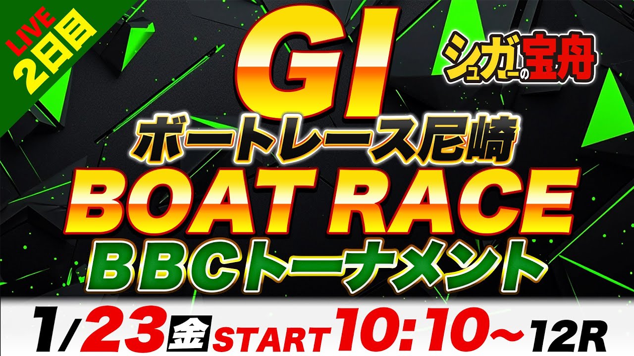 ＧⅠ尼崎 ２日目 ＢＢＣトーナメント「シュガーの宝舟ボートレースLIVE」